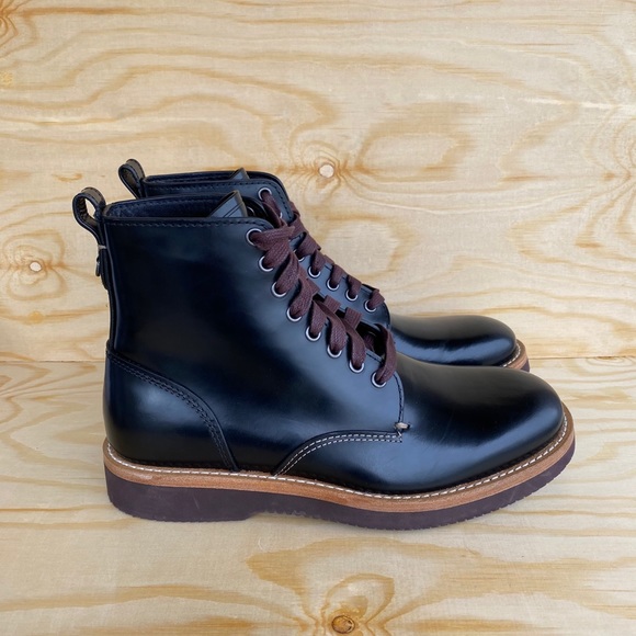 Coach Other - COACH Genuine Leather Boots Derby Smooth Black